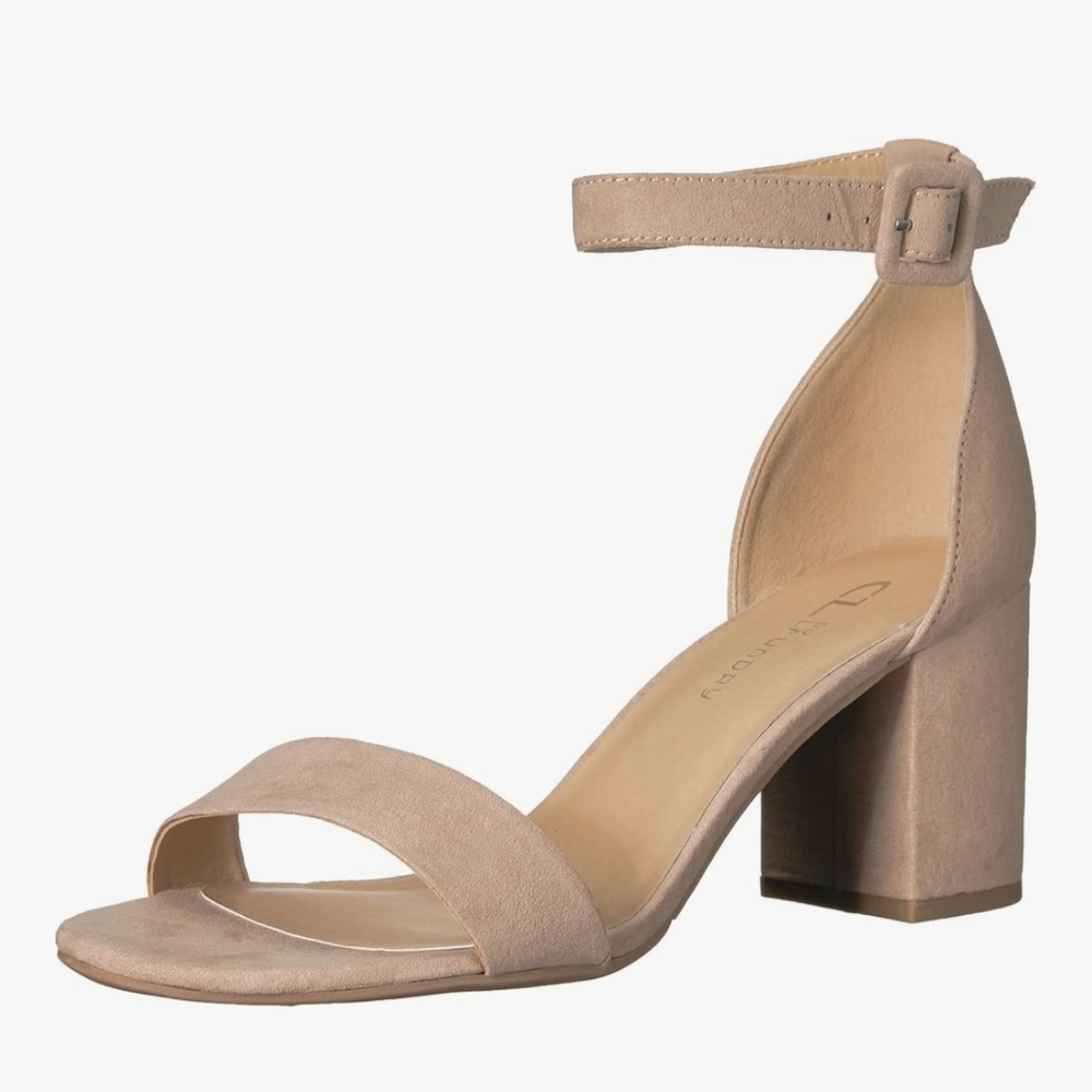 CL by Chinese Laundry Taupe Ankle Strap Heels